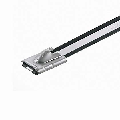 Panduit Pan-Steel Stainless Steel - Nylon Coated Cable Tie; Stainless Steel AISI 316; Black; Heavy; 33" Length; 10" Bundle Diameter; 50 ct.